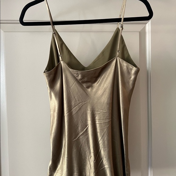 Olive Socialite Silky Camisole Tank - Picture 2 of 3